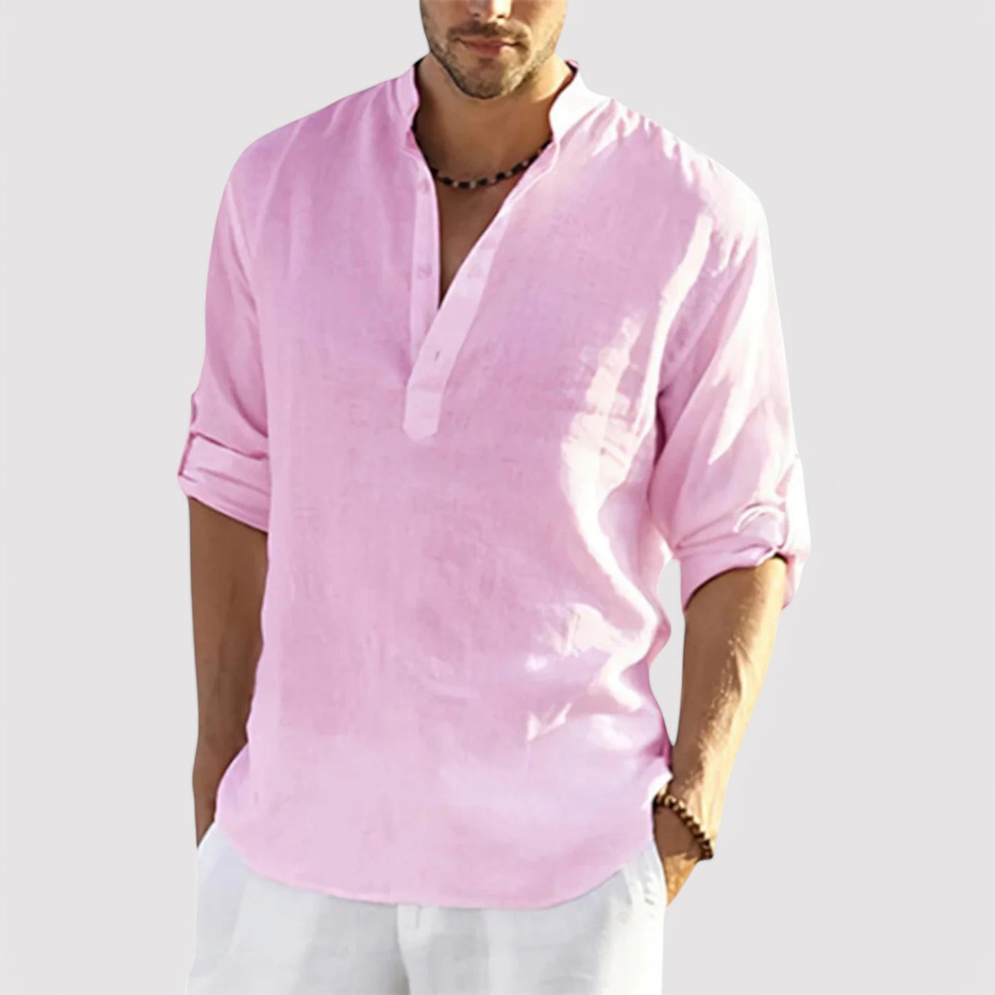 Belbo | Men's Pure Linen Shirt Long Sleeve Sale price