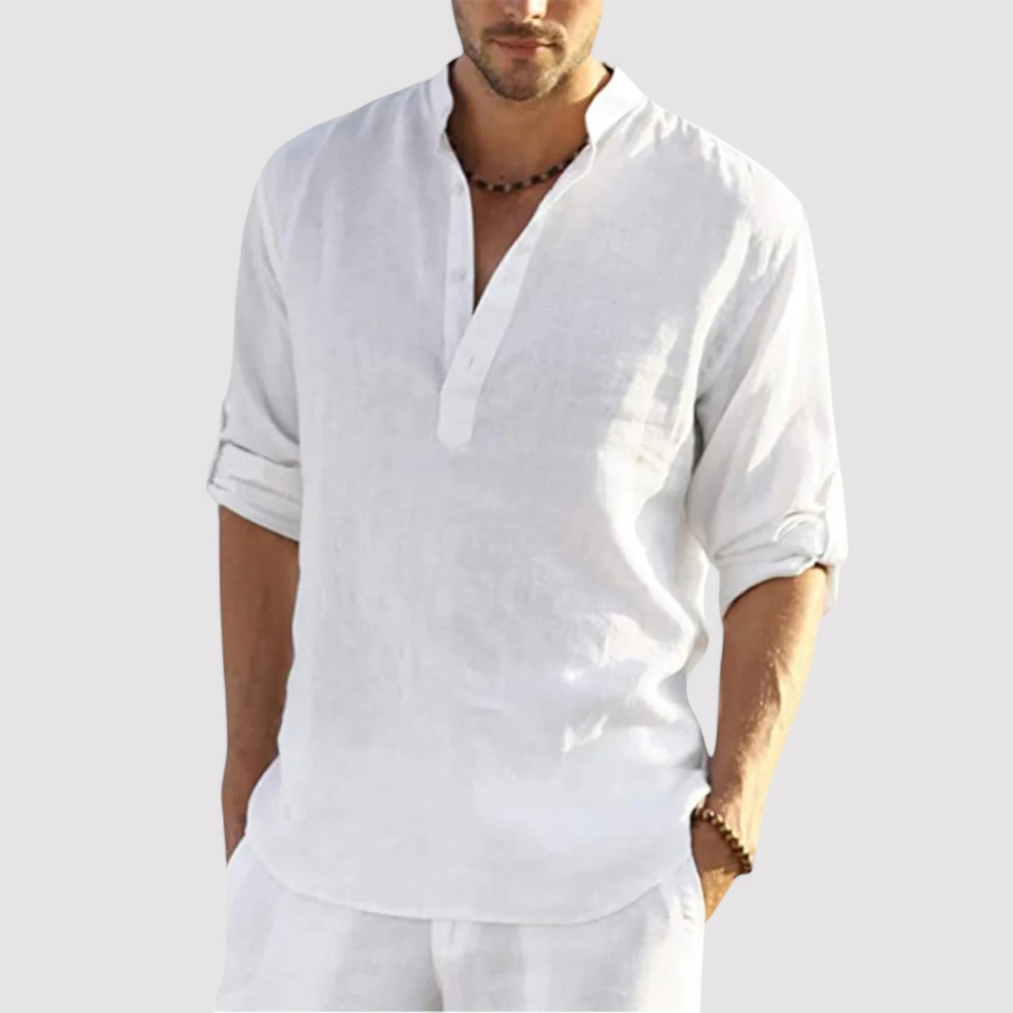 Belbo | Men's Pure Linen Shirt Long Sleeve Sale price