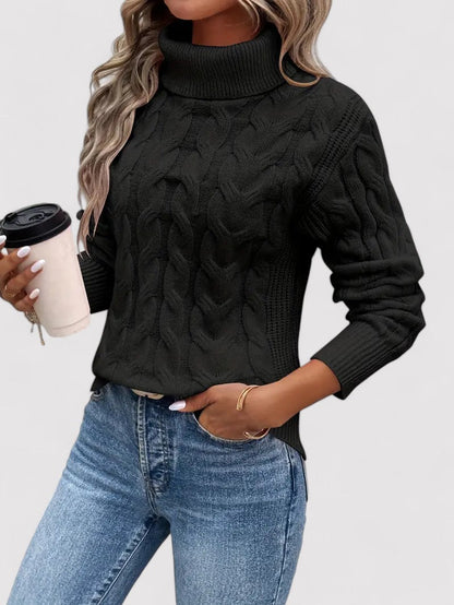 Belbo | Autumn Cable Knit Women's Turtleneck Sweater