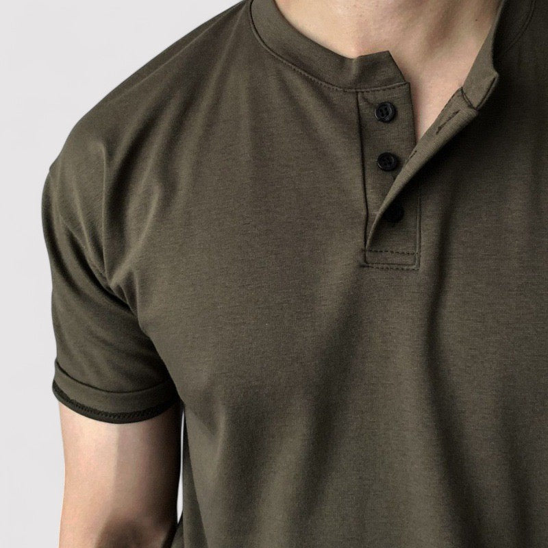 Belbo | Men's Buttoned Collar T-Shirt