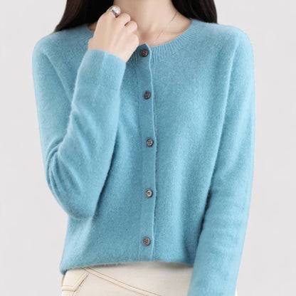 Belbo | Women's Wool Cardigan Open Neck Cashmere Sweater