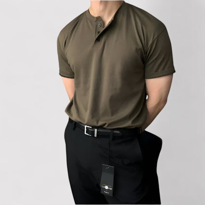 Belbo | Men's Buttoned Collar T-Shirt