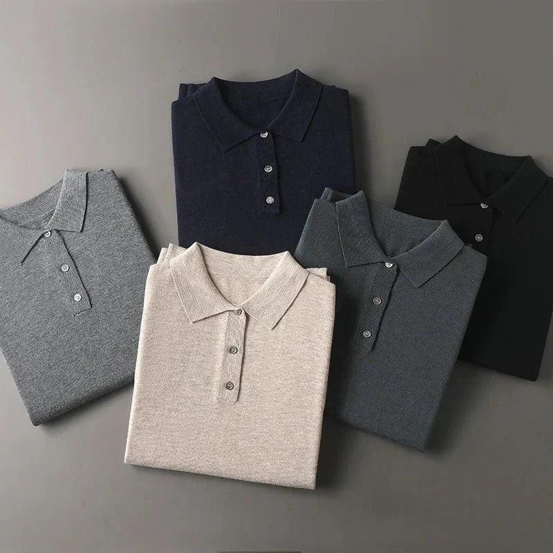 Belbo | Cashmere Polo With Long Sleeves