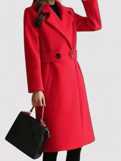 Belbo | Wool Winter Coat with Narrow Belt