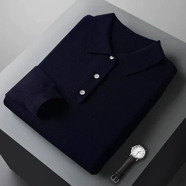 Belbo | Cashmere Polo With Long Sleeves