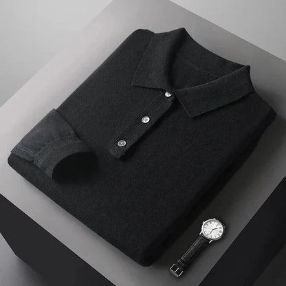 Belbo | Cashmere Polo With Long Sleeves