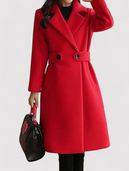 Belbo | Wool Winter Coat with Narrow Belt