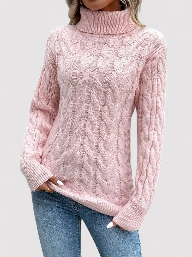 Belbo | Autumn Cable Knit Women's Turtleneck Sweater