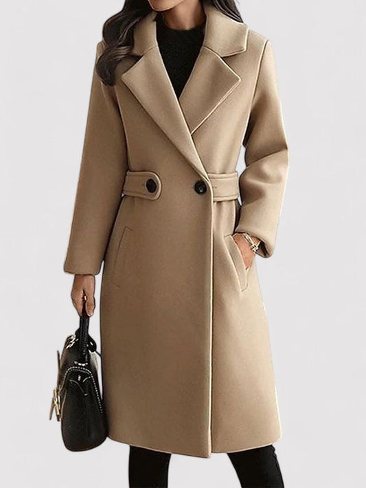 Belbo | Wool Winter Coat with Narrow Belt