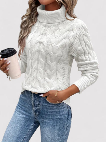 Belbo | Autumn Cable Knit Women's Turtleneck Sweater