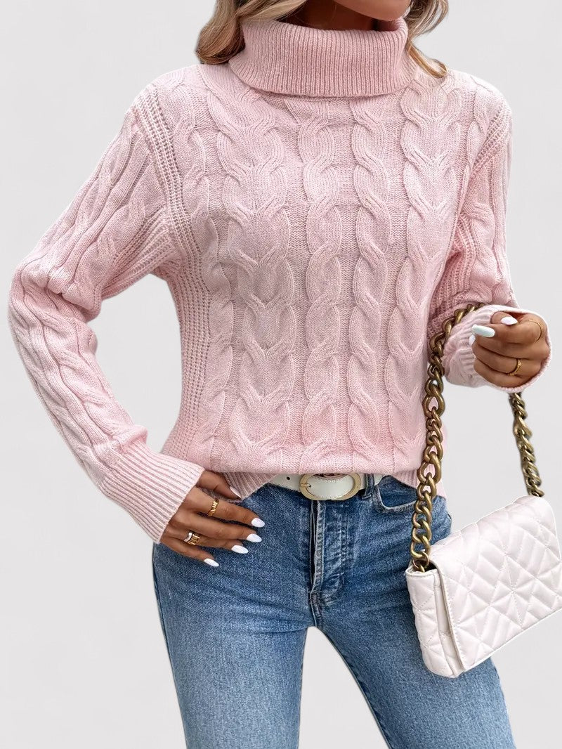 Belbo | Autumn Cable Knit Women's Turtleneck Sweater