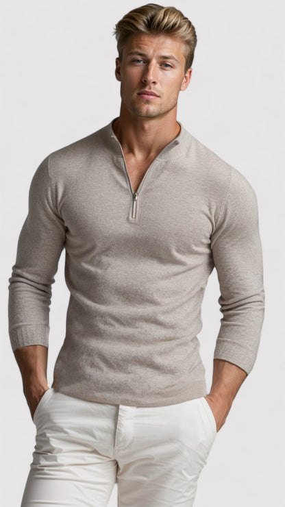 Belbo | Cashmere Men's Half Zip Sweater