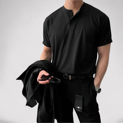 Belbo | Men's Buttoned Collar T-Shirt