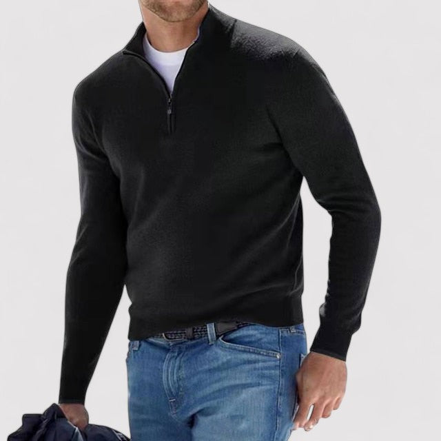 Belbo | Cashmere Men's Half Zip Sweater