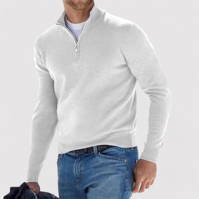 Belbo | Cashmere Men's Half Zip Sweater