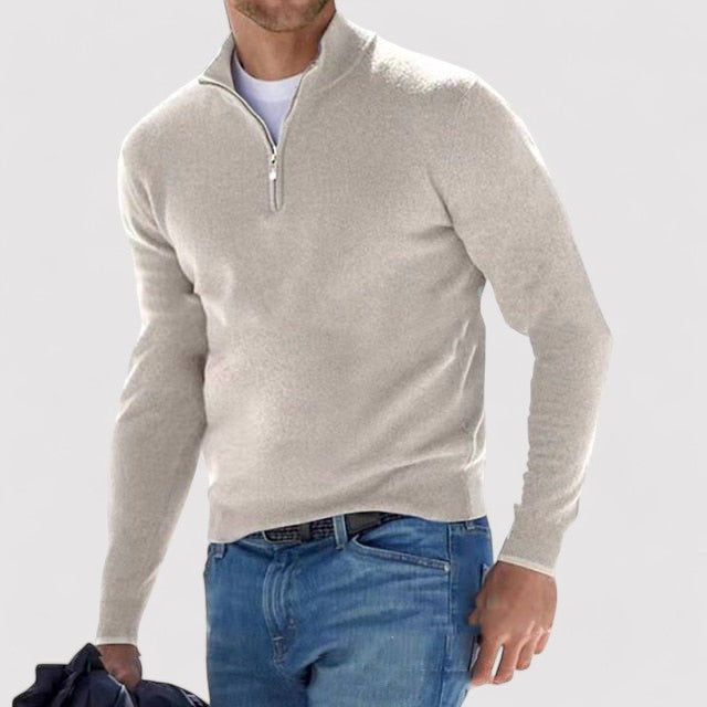 Belbo | Cashmere Men's Half Zip Sweater