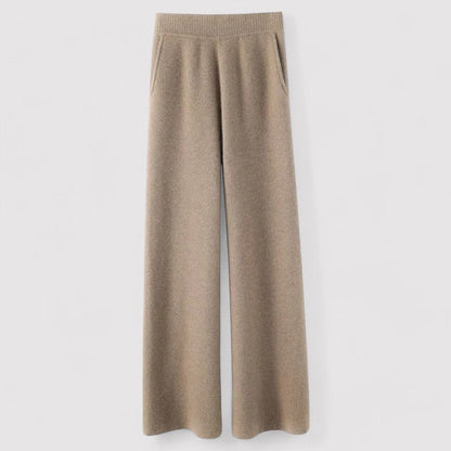 Belbo | Women's High Waist Wide Leg Cashmere Sweatpants