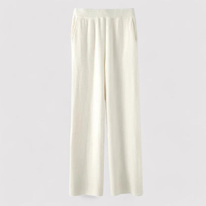 Belbo | Women's High Waist Wide Leg Cashmere Sweatpants