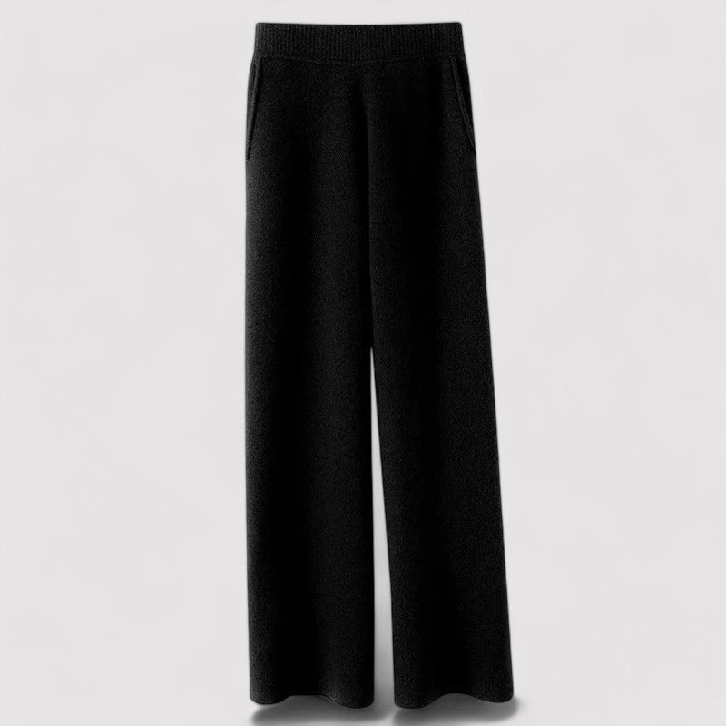 Belbo | Women's High Waist Wide Leg Cashmere Sweatpants