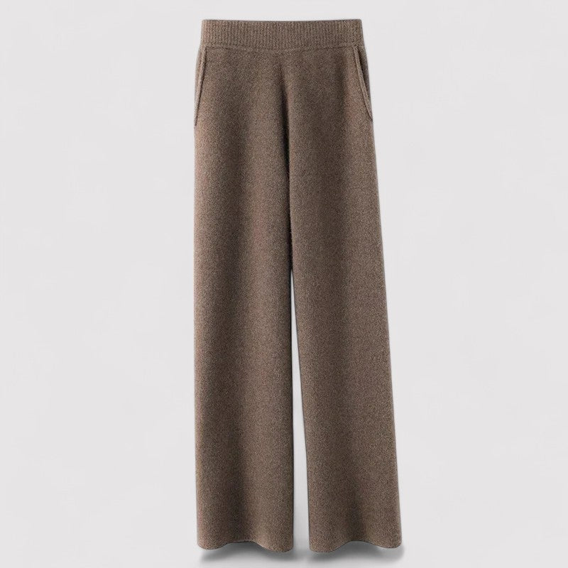 Belbo | Women's High Waist Wide Leg Cashmere Sweatpants