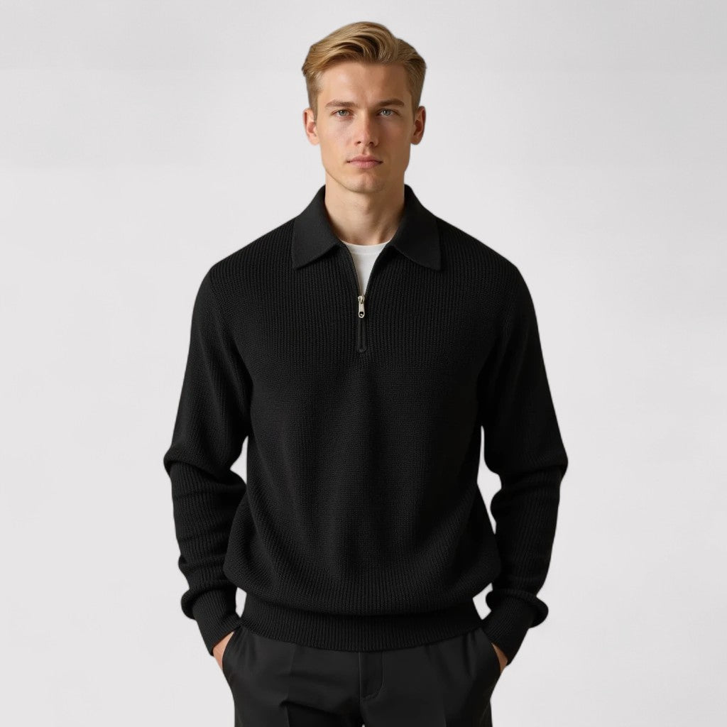 Belbo | Men's Aspen Knitted Zip-Up Sweater