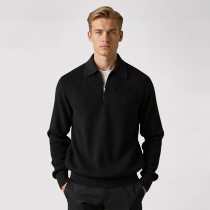 Belbo | Men's Aspen Knitted Zip-Up Sweater