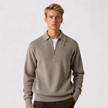 Belbo | Men's Aspen Knitted Zip-Up Sweater