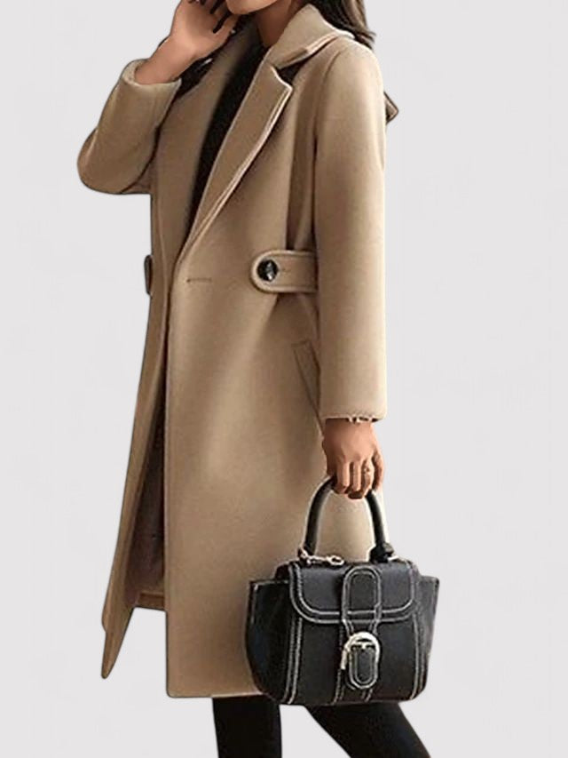 Belbo | Wool Winter Coat with Narrow Belt