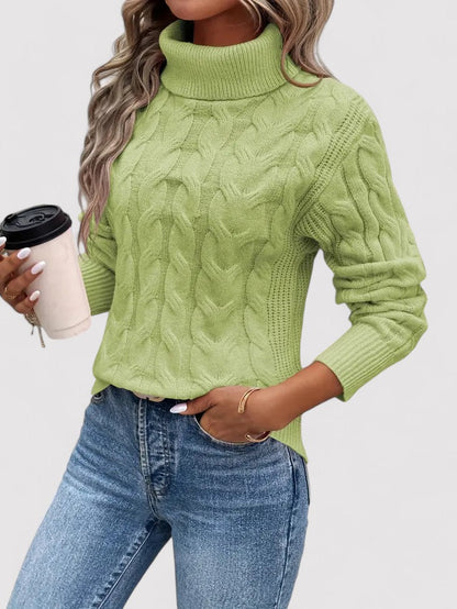 Belbo | Autumn Cable Knit Women's Turtleneck Sweater