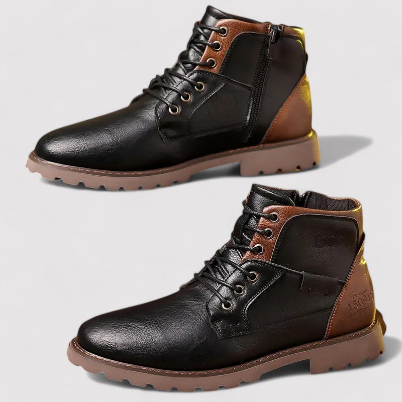 Belbo | Men’s Leather Boots with Zip-up Closure