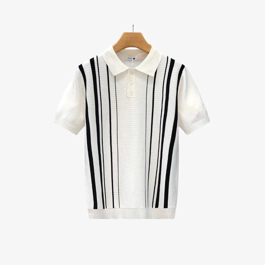 Belbo | Men's Premium Old Money Striped Knit Polo