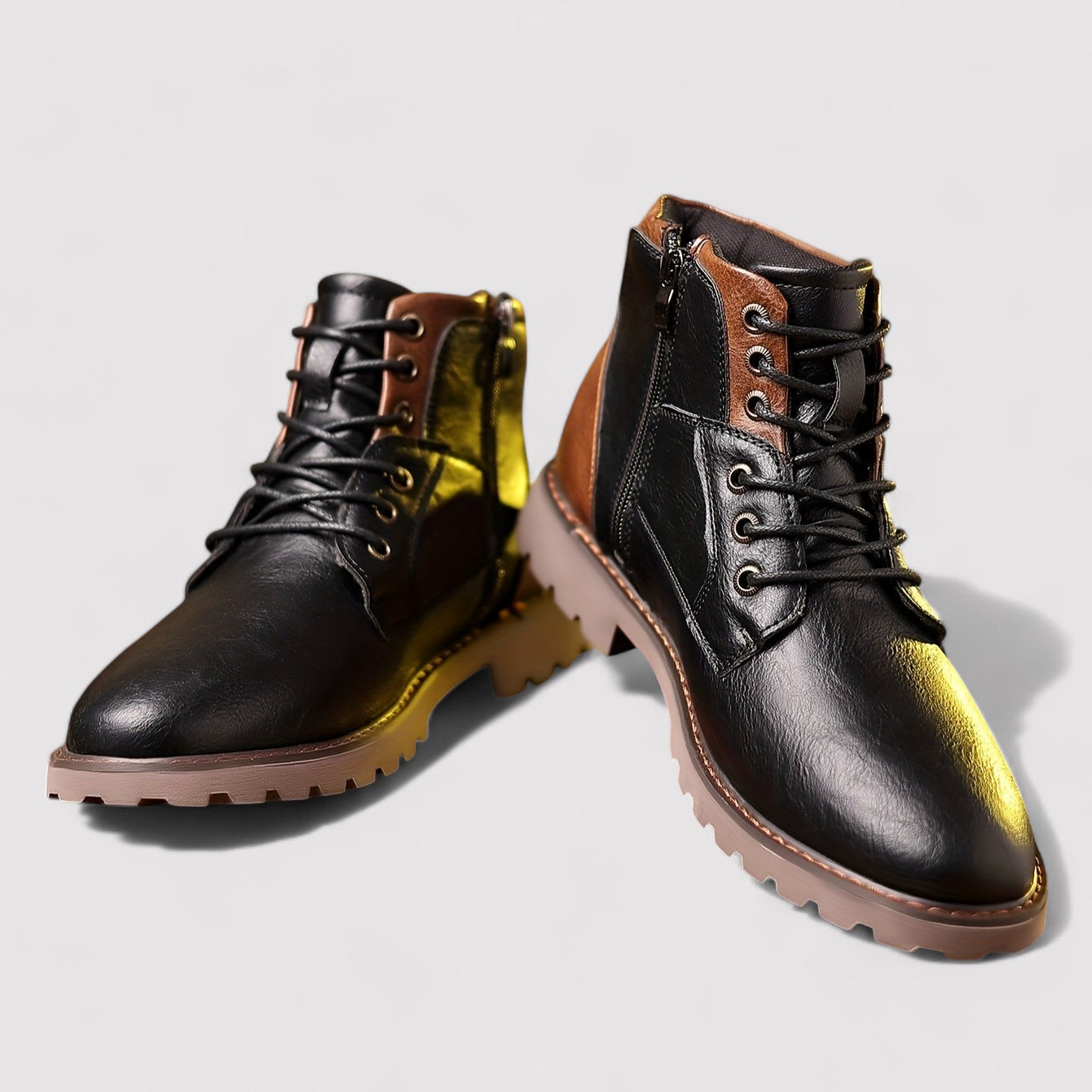 Belbo | Men’s Leather Boots with Zip-up Closure