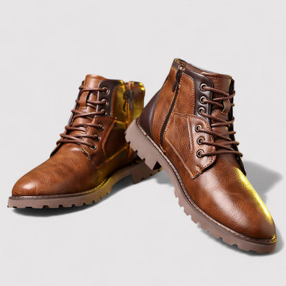 Belbo | Men’s Leather Boots with Zip-up Closure