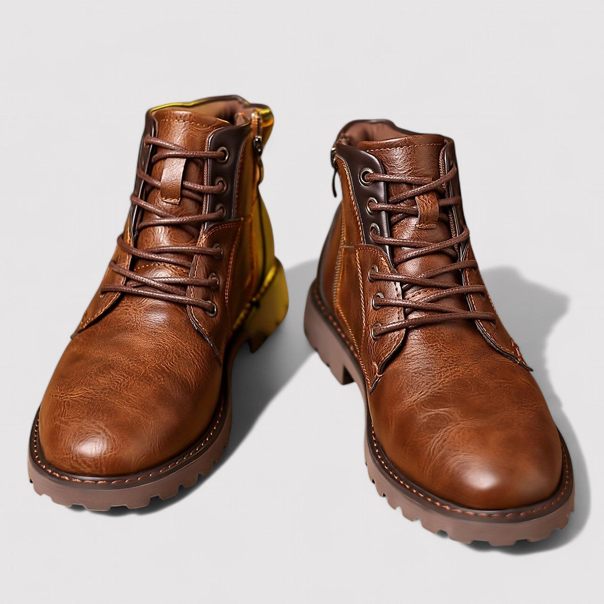 Belbo | Men’s Leather Boots with Zip-up Closure